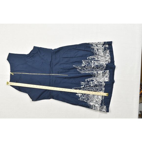 Tommy Hilfiger Navy Blue City Skyline Print Women's Plus Size 16 Dress - Picture 5 of 8